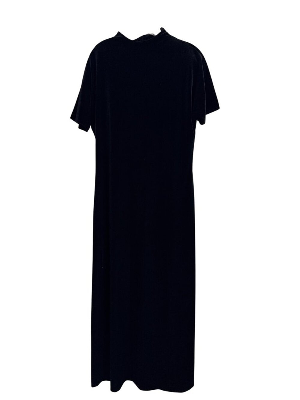 Goth Whimsigoth Howard Wolf Black Velvet Short-Sleeve Maxi Dress Size Large